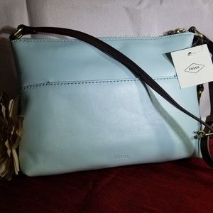 NWT Fossil Leather Fiona Crossbody Bag